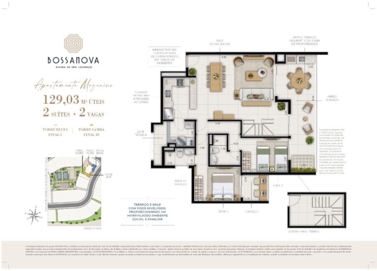 Apartamento Garden com 2 dormitórios à venda, 129 m² por R$ 4.260.000,00 – Riviera Módulo 7 – Bertioga/SP