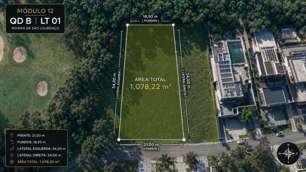 Terreno à venda, 1078 m² por R$ 12.000.000,00 – Riviera Módulo 12 – Bertioga/SP